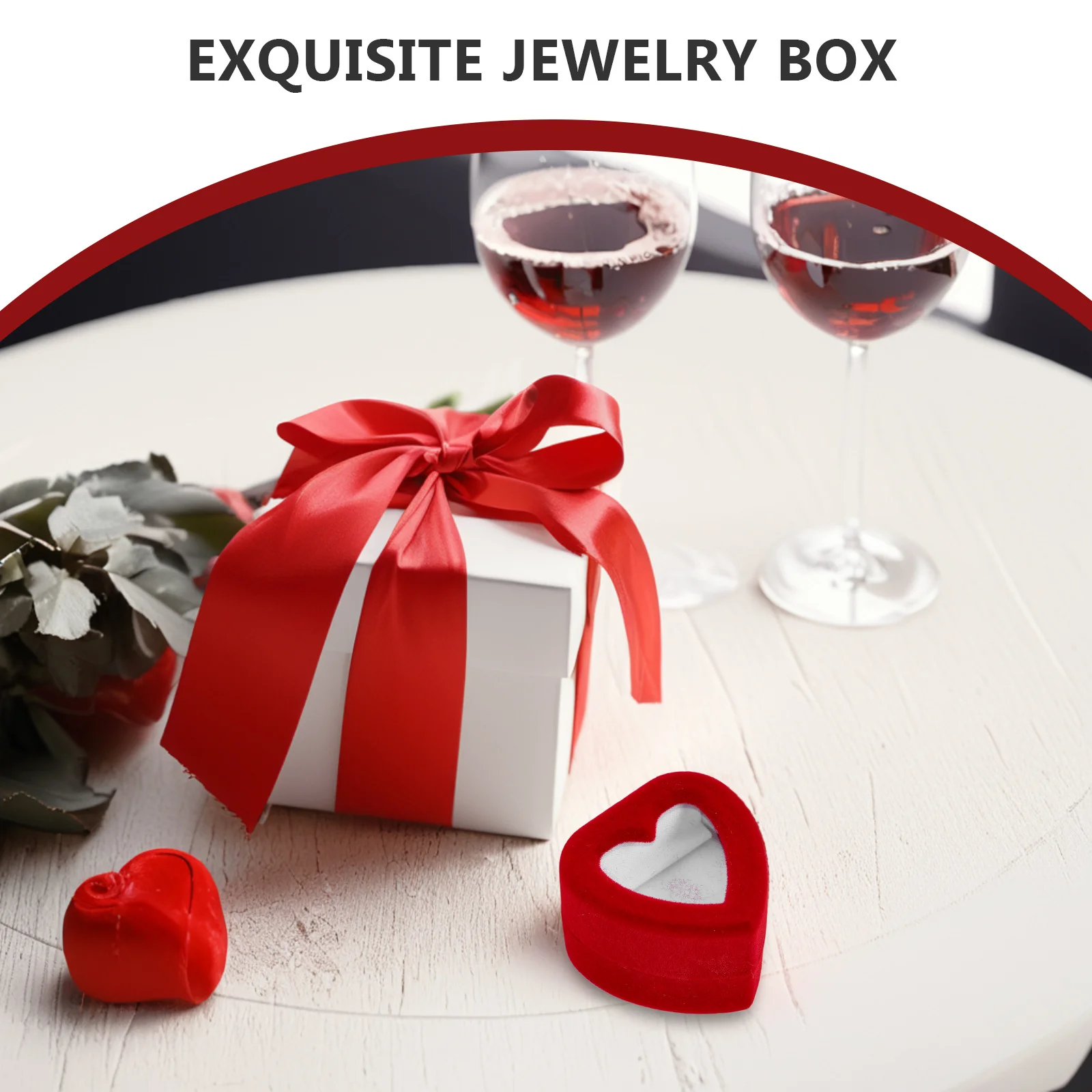 Heart Shape Transparent Ring Box Jewelry Display Holder for Engagement Proposal Wedding Ceremony Anniversary Valentine
Heart Shape Transparent Ring Box Jewelry Display Holder for Engagement Proposal Wedding Ceremony Anniversary Valentine