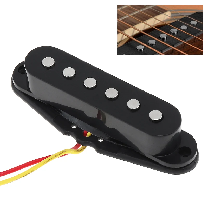 Black Single Coil Sound Guitar Pickups for 6 Strings Electric Guitar Musical Instruments Parts Accessories
Black Single Coil Sound Guitar Pickups for 6 Strings Electric Guitar Musical Instruments Parts Accessories