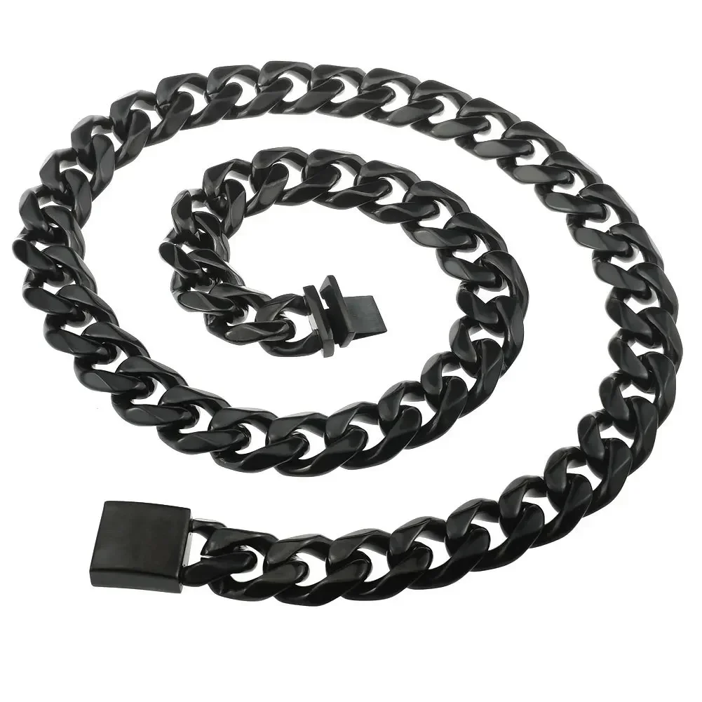 Nice Blackt Tone Mens Womens Cuban Link Necklace Hip Hop Stainless Steel Chain Curb Cuban9-16mm Band Width;18inch-30inch
Nice Blackt Tone Mens Womens Cuban Link Necklace Hip Hop Stainless Steel Chain Curb Cuban9-16mm Band Width;18inch-30inch