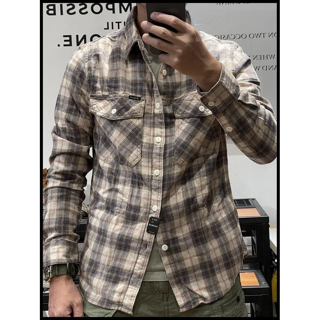 Slim Fit Plaid Long Sleeve Shirt for Men American Style Spring Autumn Trend Casual Versatile Workwear Shirt Coat Youth Polyes...
Slim Fit Plaid Long Sleeve Shirt for Men American Style Spring Autumn Trend Casual Versatile Workwear Shirt Coat Youth Polyes...