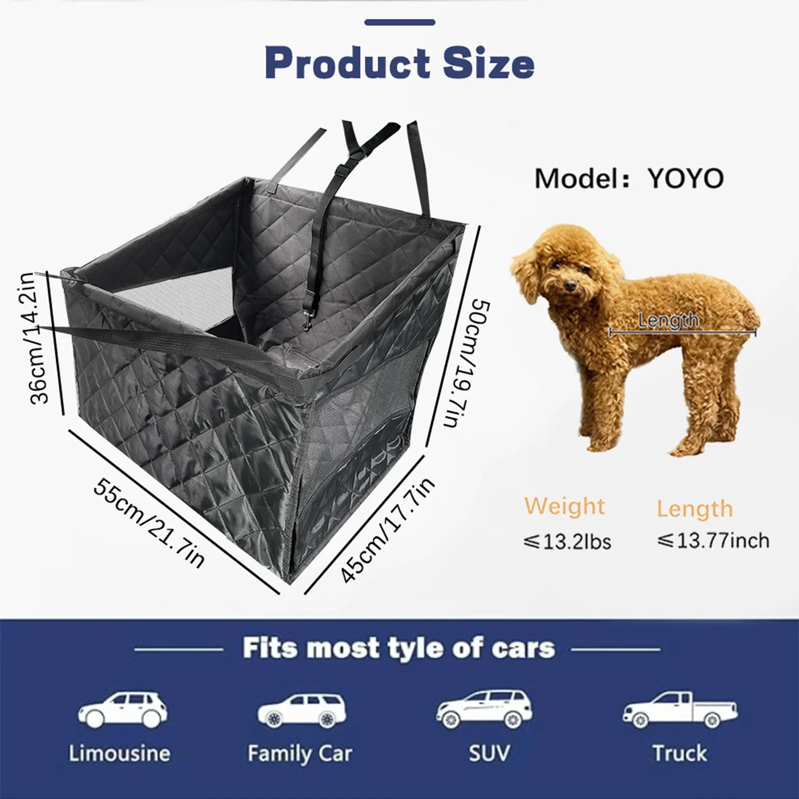 For Cars Trucks and SUVsPet Car Seat Basket Easy-Clean Dog Car Seat Protector Transparent Dog Car Seat Mesh
For Cars Trucks and SUVsPet Car Seat Basket Easy-Clean Dog Car Seat Protector Transparent Dog Car Seat Mesh