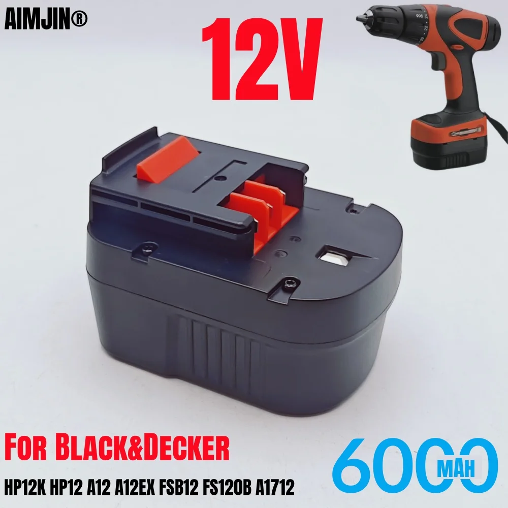 12V 6000mAh Rechargeable Tool Battery A12EX FSB120B A1712 HP12K HP12 Ni-MH Battery Replacement for Black&Decker
12V 6000mAh Rechargeable Tool Battery A12EX FSB120B A1712 HP12K HP12 Ni-MH Battery Replacement for Black&Decker