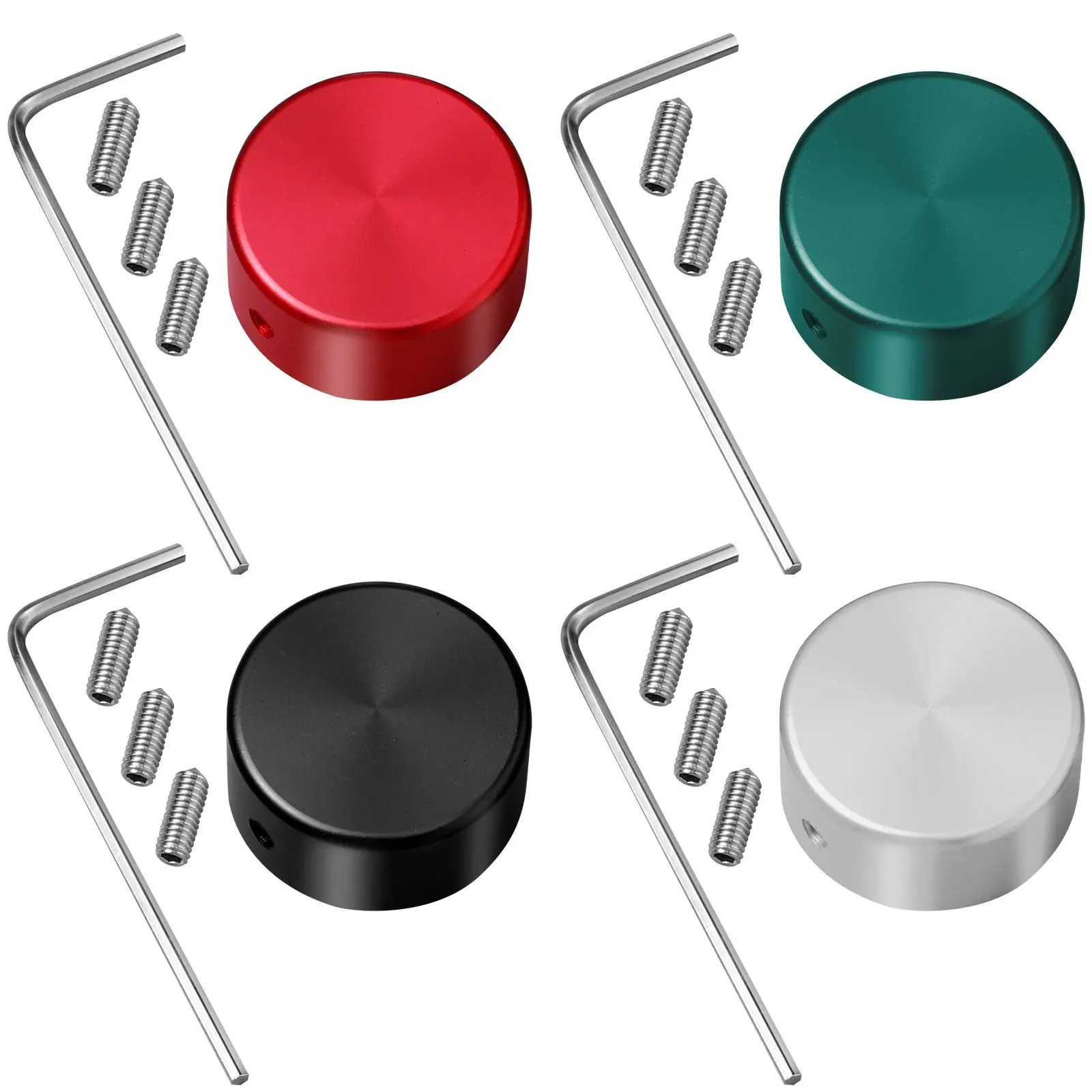 4 Pcs Guitar Pedal Footswitch Topper Cover Effect Knob Button Cap Electric Guitar Button Cap Aluminum Durable Accessories
4 Pcs Guitar Pedal Footswitch Topper Cover Effect Knob Button Cap Electric Guitar Button Cap Aluminum Durable Accessories