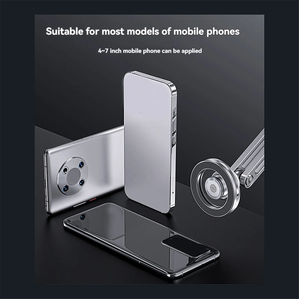 ABAN Magnetic Desk Phone Stand for Tablet Cellphone Overhead Adjustable Metal Long Arm Phone Mount for Phone
ABAN Magnetic Desk Phone Stand for Tablet Cellphone Overhead Adjustable Metal Long Arm Phone Mount for Phone