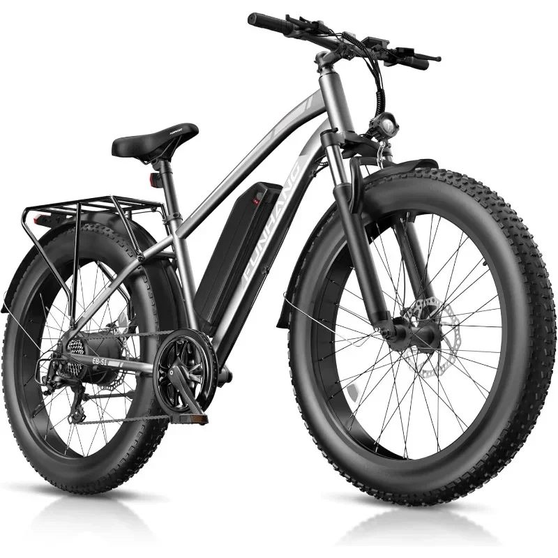Funhang Electric Bike for Adults,1000W Peak Ebike,25MPH 60Miles Electric Mountain Bike, 26"Fat Tire Electric Bicycle with48V13AH
Funhang Electric Bike for Adults,1000W Peak Ebike,25MPH 60Miles Electric Mountain Bike, 26"Fat Tire Electric Bicycle with48V13AH