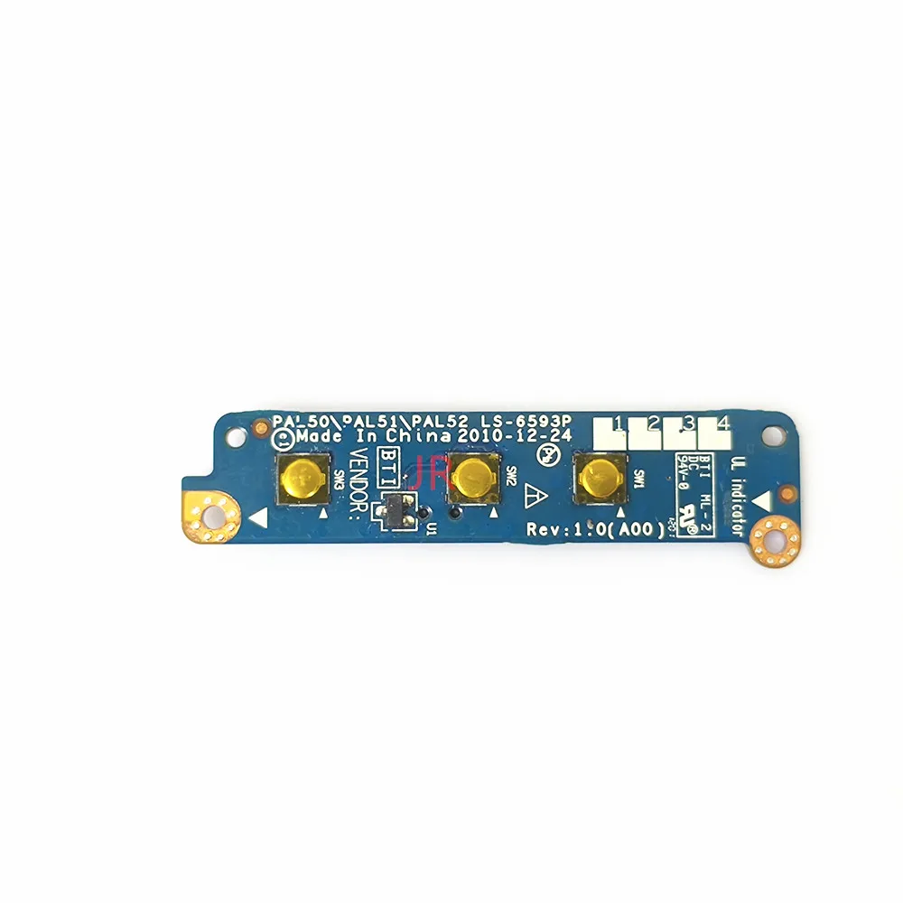 LS-6593P для ноутбука Dell Latitude E6420, плата переключателя медиа-кнопок без кабеля, 100% тест в порядке
LS-6593P для ноутбука Dell Latitude E6420, плата переключателя медиа-кнопок без кабеля, 100% тест в порядке