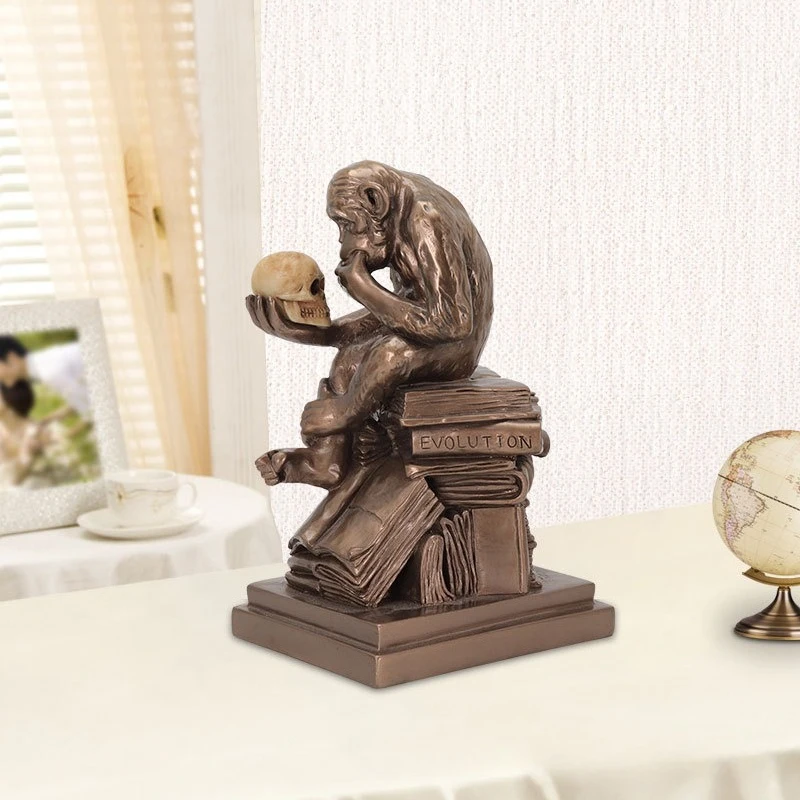 Creative Ornament Library Humanoid Resin Human Evolution Miniature Darwin Ape Novel Skull Decoration Craft Accessories Sculpture
Creative Ornament Library Humanoid Resin Human Evolution Miniature Darwin Ape Novel Skull Decoration Craft Accessories Sculpture