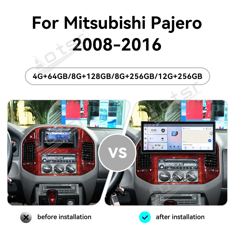 Для Mitsubishi Pajero 2008-2016: Автомагнитола Android 15 с HD-экраном 15.8'', мультимедийный видеоплеер, GPS-навигация, Carplay, DSP, Bluetooth
Для Mitsubishi Pajero 2008-2016: Автомагнитола Android 15 с HD-экраном 15.8'', мультимедийный видеоплеер, GPS-навигация, Carplay, DSP, Bluetooth