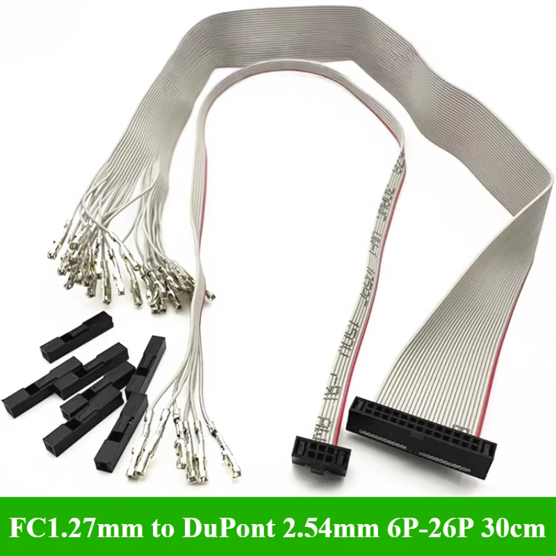 1/3/5/10/30Pcs/lot Gray Flat Cable FC 1.27mm To 2.54mm DuPont Female Connector FC-6P/8P/10P/12P/14P/16P/20P/26Pin 30CM
1/3/5/10/30Pcs/lot Gray Flat Cable FC 1.27mm To 2.54mm DuPont Female Connector FC-6P/8P/10P/12P/14P/16P/20P/26Pin 30CM