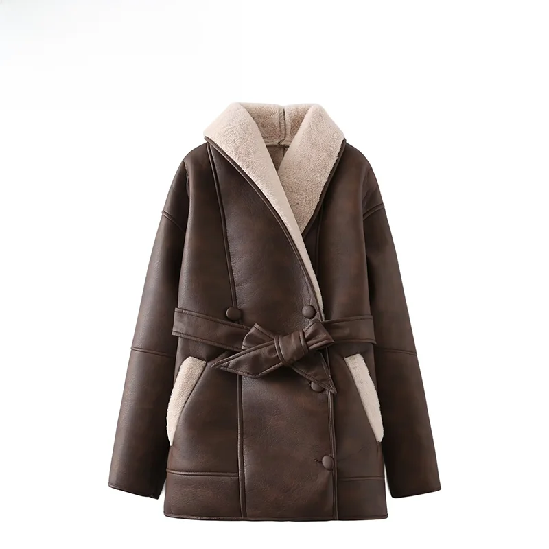 Fashionable Double Color Leather And Fur Coat ZR Spring New Arrival Street Style Women's Jacket Standard Fit Long Sleeve Coat
Fashionable Double Color Leather And Fur Coat ZR Spring New Arrival Street Style Women's Jacket Standard Fit Long Sleeve Coat