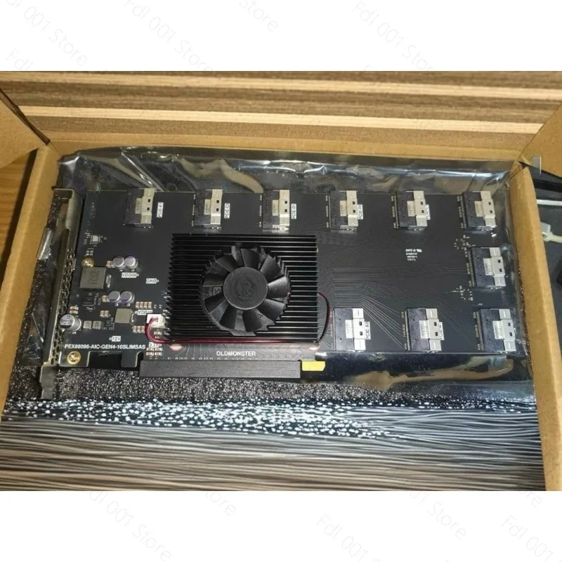 PLX88096 PCIe 4.0 Expansion Card 10-Port SFF-8654 SlimSAS Bifurcation Card No Driver Required
PLX88096 PCIe 4.0 Expansion Card 10-Port SFF-8654 SlimSAS Bifurcation Card No Driver Required