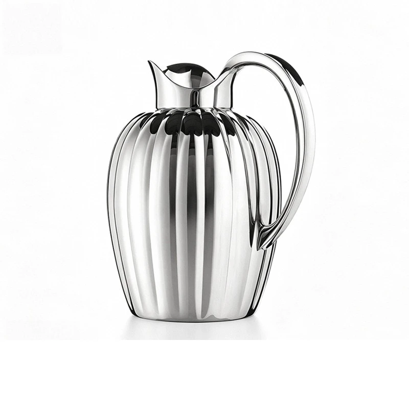 304 stainless steel flower cold kettle, light luxury vertical pattern household, large-capacity high-value flower ornament
304 stainless steel flower cold kettle, light luxury vertical pattern household, large-capacity high-value flower ornament