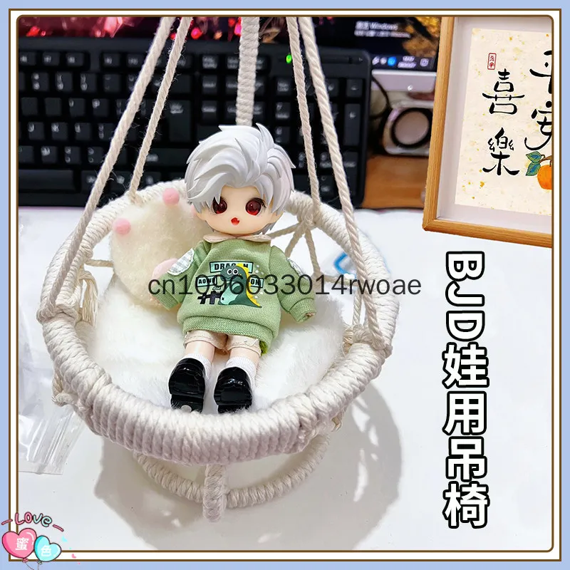 Doll Hanging Chair Bjd Ob11 Woven Swing Hammock Basket Stand Six Twelve Dollhouse Sending Plush Cushions And Cute Pillows
Doll Hanging Chair Bjd Ob11 Woven Swing Hammock Basket Stand Six Twelve Dollhouse Sending Plush Cushions And Cute Pillows