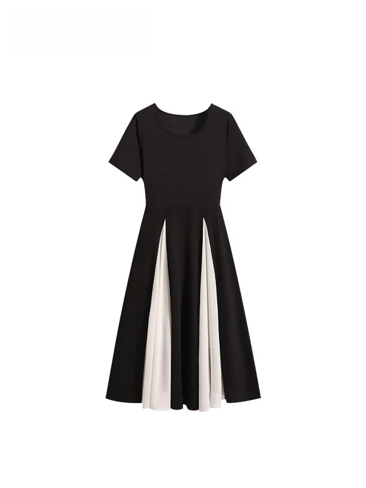 Summer New Style plus Size Short Sleeve Dress Women's College Style A-Line Cotton Blend Comfortable Fit Midi Dress
Summer New Style plus Size Short Sleeve Dress Women's College Style A-Line Cotton Blend Comfortable Fit Midi Dress