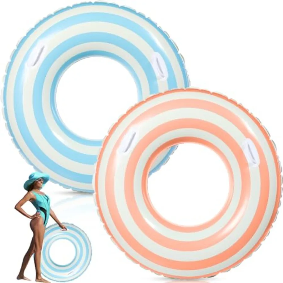 2 Pcs Large Adult Size Pool Ring Floats Swim Ring with Handles 47.24 Inch Inflatable Swimming Pool Floats Tubes for Adults Teen
2 Pcs Large Adult Size Pool Ring Floats Swim Ring with Handles 47.24 Inch Inflatable Swimming Pool Floats Tubes for Adults Teen