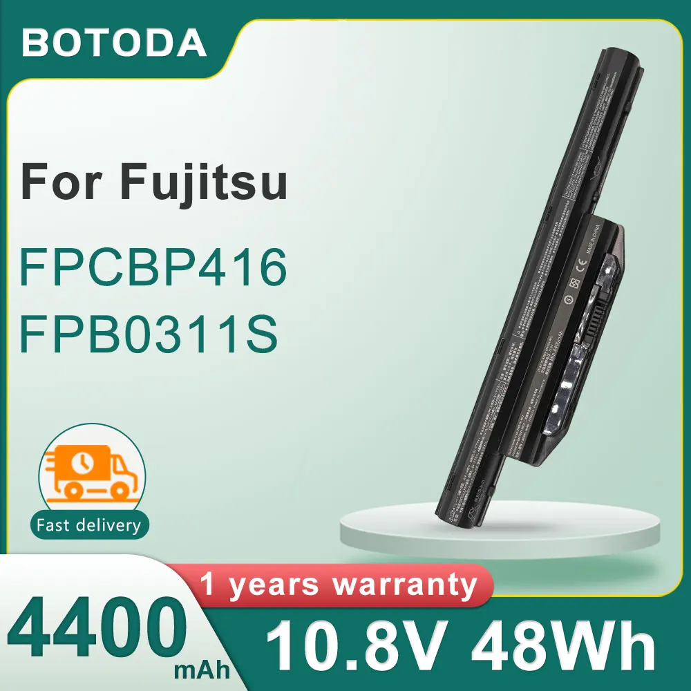 BOTODA FPCBP416 FPB0311S Laptop Battery 10.8V 48Wh-4400mAh For Fujitsu LifeBook A555 A557 E736 E743 E751 E753 E754 FMVNBP231
BOTODA FPCBP416 FPB0311S Laptop Battery 10.8V 48Wh-4400mAh For Fujitsu LifeBook A555 A557 E736 E743 E751 E753 E754 FMVNBP231