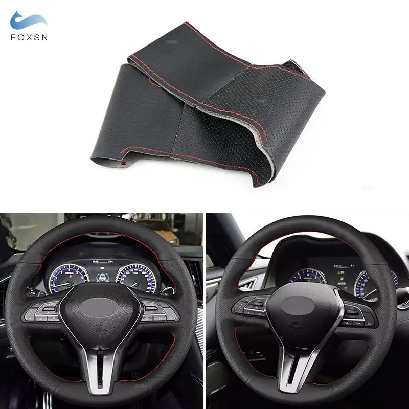 Black Perforated Leather Steering Wheel Cover For Infiniti Q50 2018-2020 Q60 2016-2020 QX50 2018 2019 2020 Interior Accessories
Black Perforated Leather Steering Wheel Cover For Infiniti Q50 2018-2020 Q60 2016-2020 QX50 2018 2019 2020 Interior Accessories