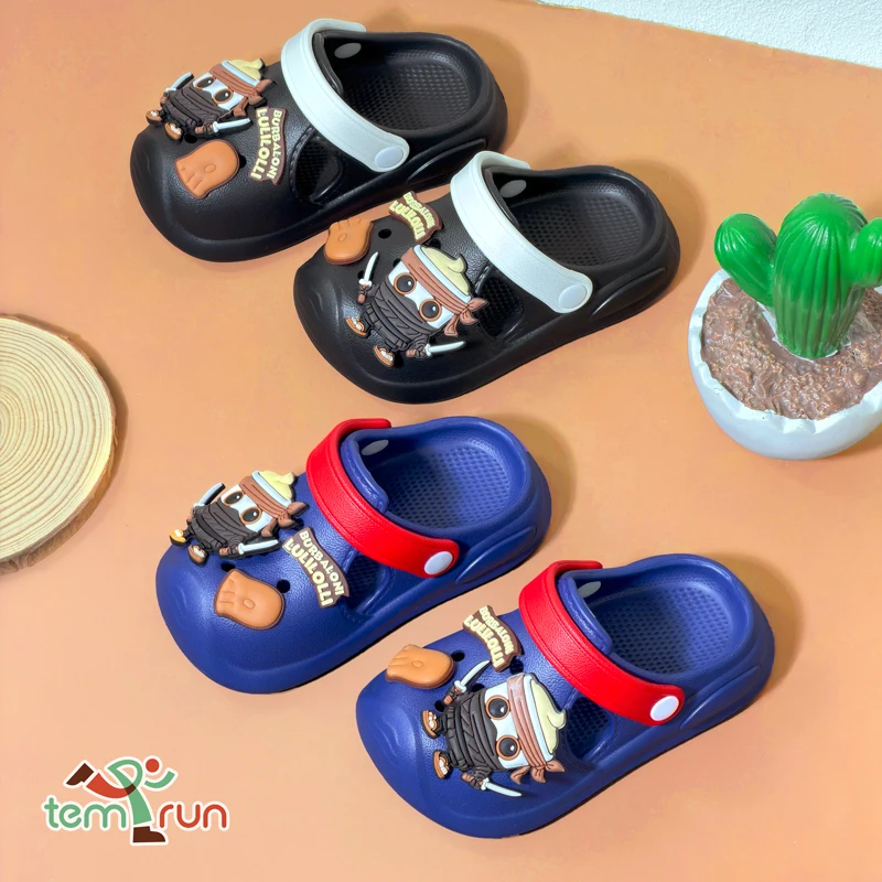 Летние детские легкие быстросохнущие пляжные сандалии из ЭВА с защитой от скольжения, с мультяшным принтом «Ниндзя», для мальчиков, для дома, милые сандалии с закрытым носком
Летние детские легкие быстросохнущие пляжные сандалии из ЭВА с защитой от скольжения, с мультяшным принтом «Ниндзя», для мальчиков, для дома, милые сандалии с закрытым носком