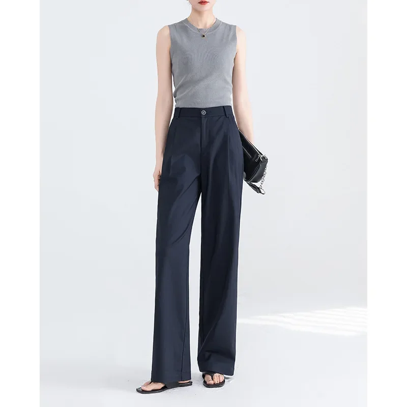 High Sense Modal Fiber Straight Leg Suit Pants, Women's Spring and Autumn New Fashion Commuter Comfortable High-waisted Pants
High Sense Modal Fiber Straight Leg Suit Pants, Women's Spring and Autumn New Fashion Commuter Comfortable High-waisted Pants