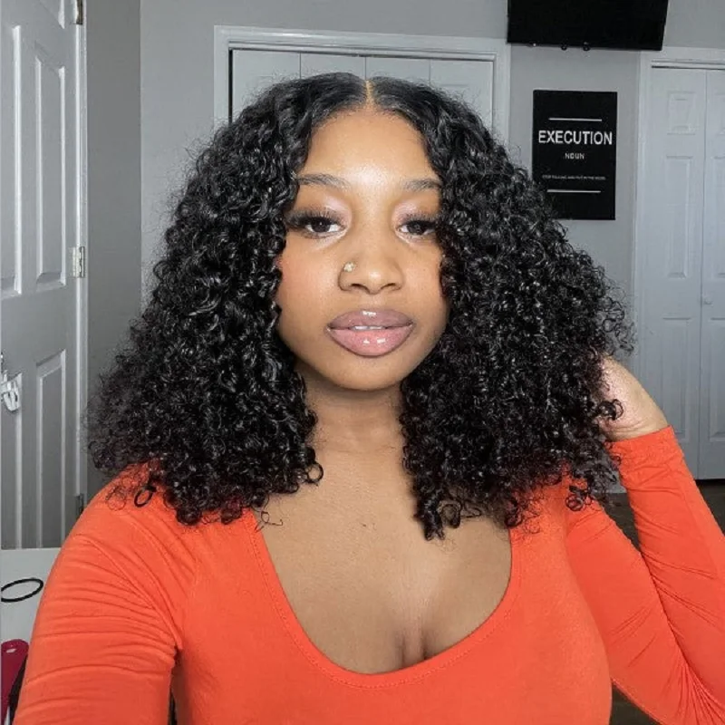 Pre Bleached Knots Wear Go Glueless Wig 180% Mongolian Kinky Curly 4x4 Lace Wigs Ready To Wear Pre Cut Preplucked Lace Front Wig
Pre Bleached Knots Wear Go Glueless Wig 180% Mongolian Kinky Curly 4x4 Lace Wigs Ready To Wear Pre Cut Preplucked Lace Front Wig