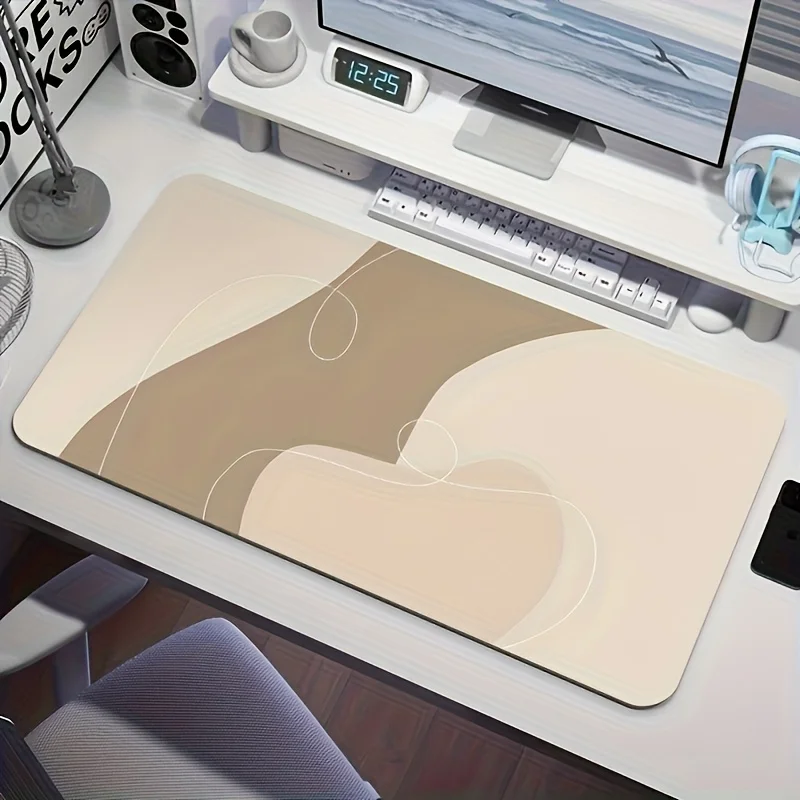 Simple beige and brown abstract design game mouse pad is made of anti-slip and washable rubber, suitable for offices and gamers
Simple beige and brown abstract design game mouse pad is made of anti-slip and washable rubber, suitable for offices and gamers