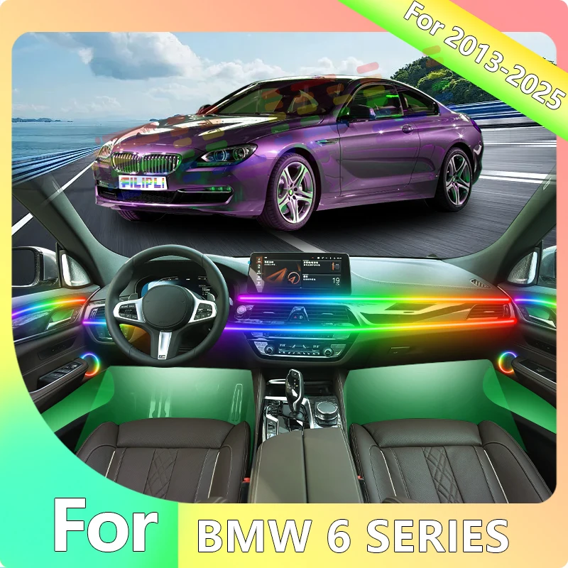 FILIPLI For BMW 6 SERIES For 2024 Sound Activated Bluetooth Controlled Car Interior Light DIY 64 RGB Ambient Car Interior Lights
FILIPLI For BMW 6 SERIES For 2024 Sound Activated Bluetooth Controlled Car Interior Light DIY 64 RGB Ambient Car Interior Lights