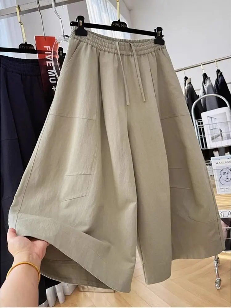 plus Size High Waist Wide Leg Pants Conceal Meat Slimming Eighteen Inches Women's Three Quarter Length Summer Casual Trousers
plus Size High Waist Wide Leg Pants Conceal Meat Slimming Eighteen Inches Women's Three Quarter Length Summer Casual Trousers