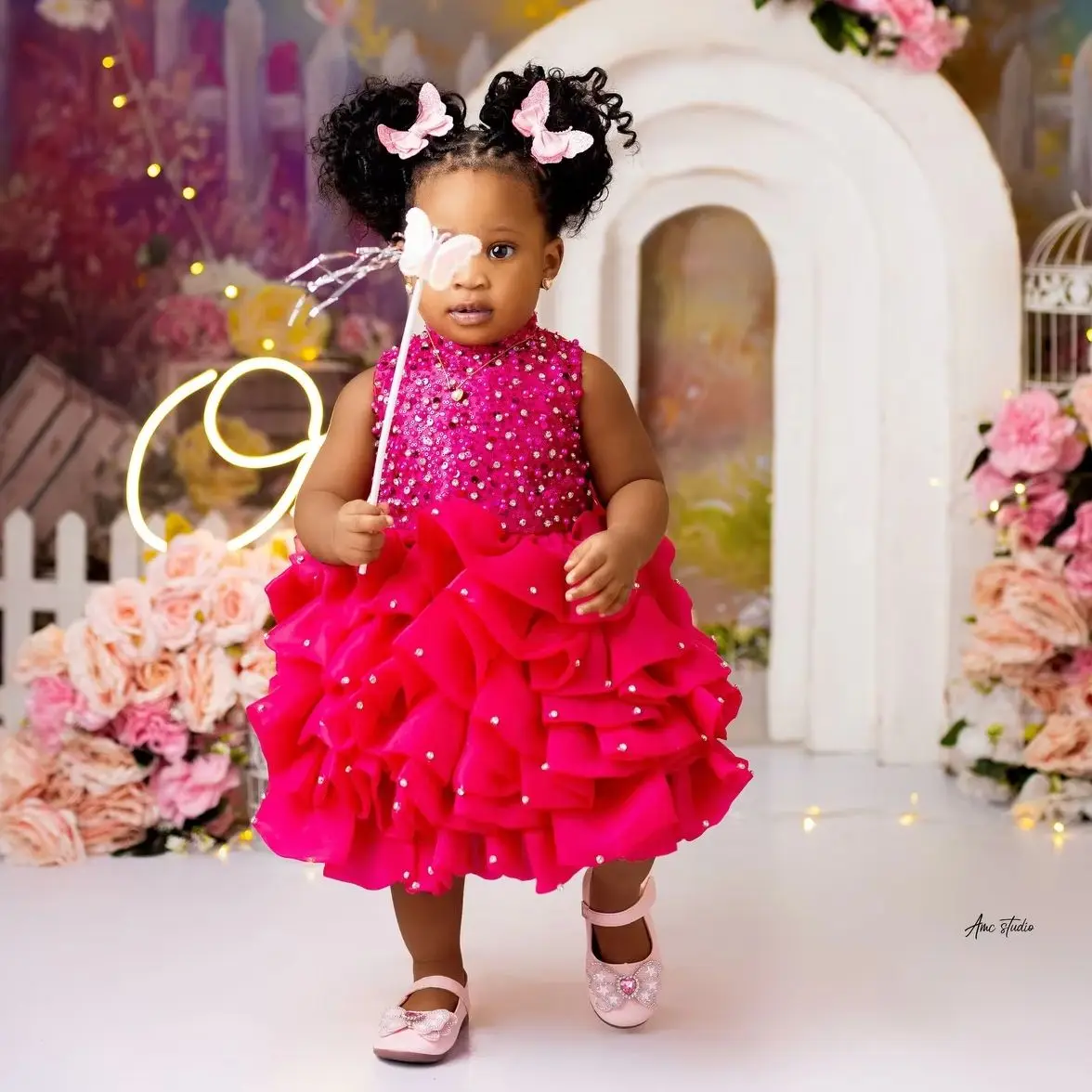 Customized Fuchsia Flower Girl Dress For Wedding Puffy Tulle Ruffles Beaded Baby Birthday Party First Communion Ball Gown
Customized Fuchsia Flower Girl Dress For Wedding Puffy Tulle Ruffles Beaded Baby Birthday Party First Communion Ball Gown