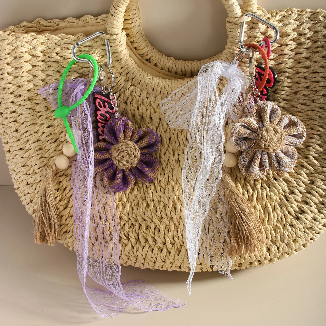 New Bohemian Handmade Linen Flower Lace Bow Tassel Beach Bag Pendant Versatile Lanyard Keychain Fashion Bag Parts Accessories
New Bohemian Handmade Linen Flower Lace Bow Tassel Beach Bag Pendant Versatile Lanyard Keychain Fashion Bag Parts Accessories