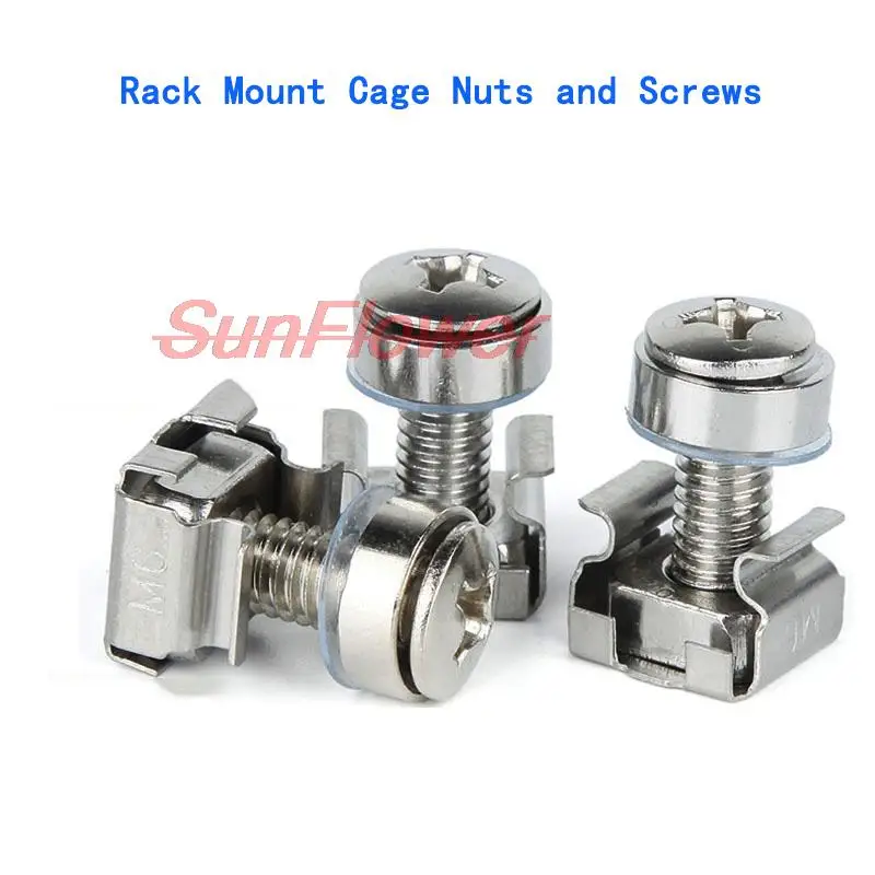 10PCS Nickel-plated Cage Nuts Bolts Washers M5 M6 Rack Mount Cage Nuts Screws and Washers for Rack Mount Server Cabinet
10PCS Nickel-plated Cage Nuts Bolts Washers M5 M6 Rack Mount Cage Nuts Screws and Washers for Rack Mount Server Cabinet