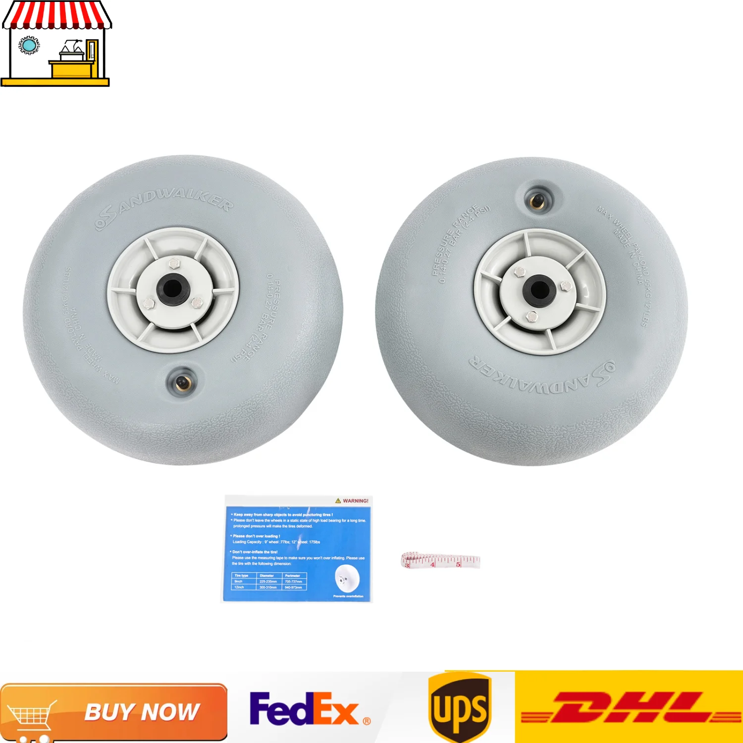 2pcs Beach Balloon Wheels| 12x6in Replacement Sand Tires| PU Cart Tires for Kayak Dolly Canoe
2pcs Beach Balloon Wheels| 12x6in Replacement Sand Tires| PU Cart Tires for Kayak Dolly Canoe
