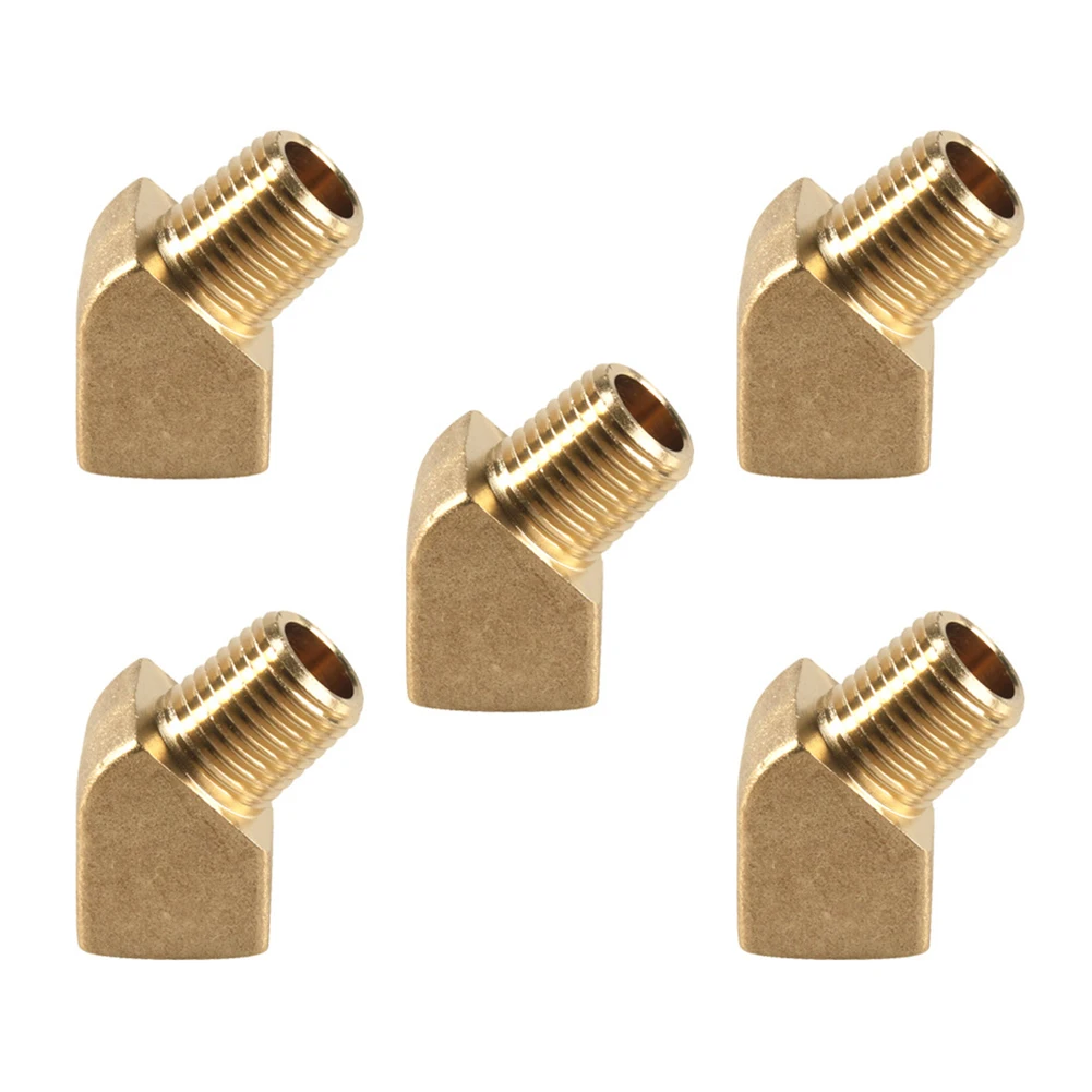 5Pcs 1/8'' NPT Female To Male 45 Degree Elbow Brass Block Pipe Fitting Coupler Connector 1200 PSI Hose Fitting Adapter
5Pcs 1/8'' NPT Female To Male 45 Degree Elbow Brass Block Pipe Fitting Coupler Connector 1200 PSI Hose Fitting Adapter