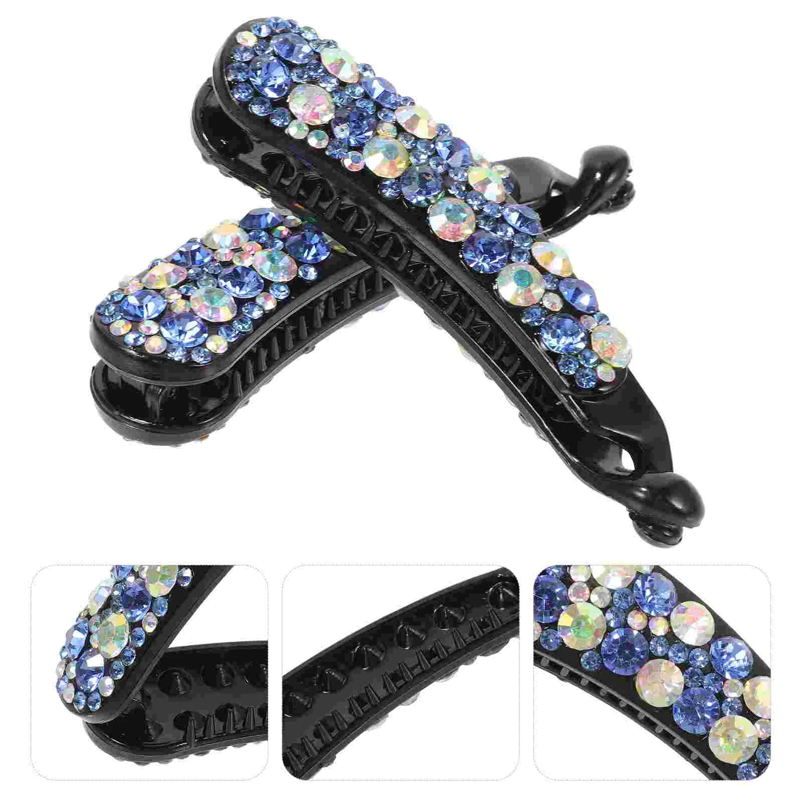 2 Pcs Modeling Crystal Banana Clips Miss Hair Barrettes for Styling Rhinestones Fine
2 Pcs Modeling Crystal Banana Clips Miss Hair Barrettes for Styling Rhinestones Fine