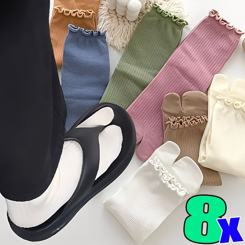 Носки с раздельным носком, женские мягкие дышащие носки с защитой от катышков, удобные для осенне-зимней повседневной носки, уличные походные носки до середины икры
Носки с раздельным носком, женские мягкие дышащие носки с защитой от катышков, удобные для осенне-зимней повседневной носки, уличные походные носки до середины икры