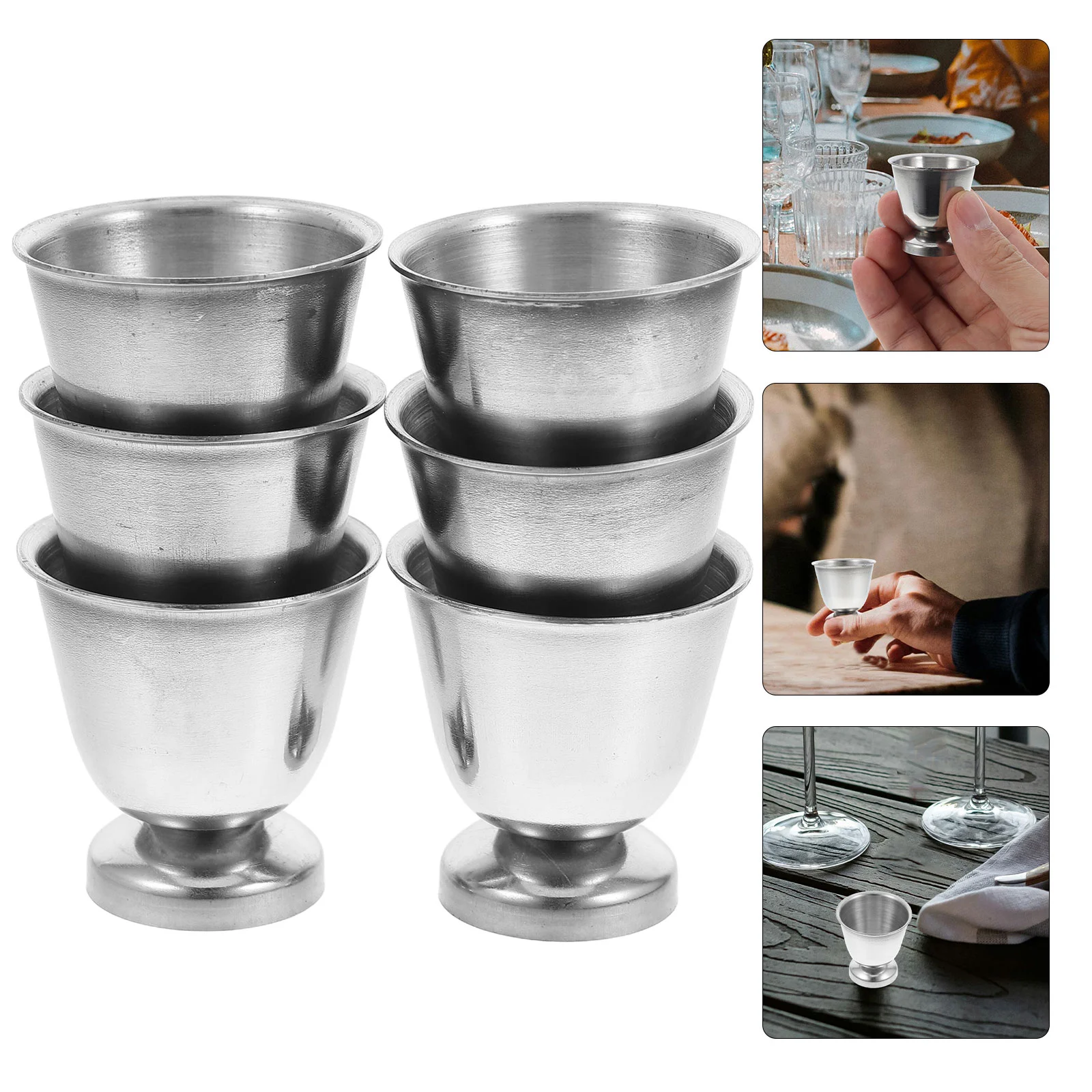 6pcs Compact Stainless Steel Glasses For Drinking And Toasting Suitable For Parties And Special Occasions And Elegant
6pcs Compact Stainless Steel Glasses For Drinking And Toasting Suitable For Parties And Special Occasions And Elegant