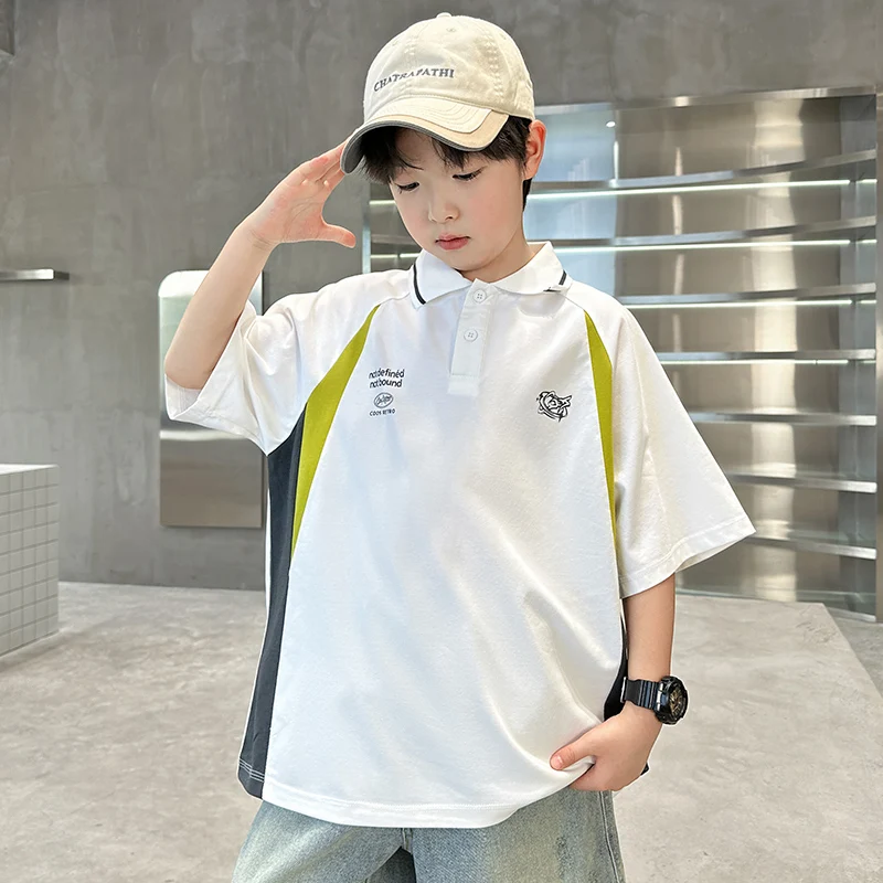 Loose Fit Kids Summer Short Sleeve Polo Shirt for Teens Boy Fashion Cotton Poloshirts Child Elegant White Tee Tops Clothing 5-13
Loose Fit Kids Summer Short Sleeve Polo Shirt for Teens Boy Fashion Cotton Poloshirts Child Elegant White Tee Tops Clothing 5-13