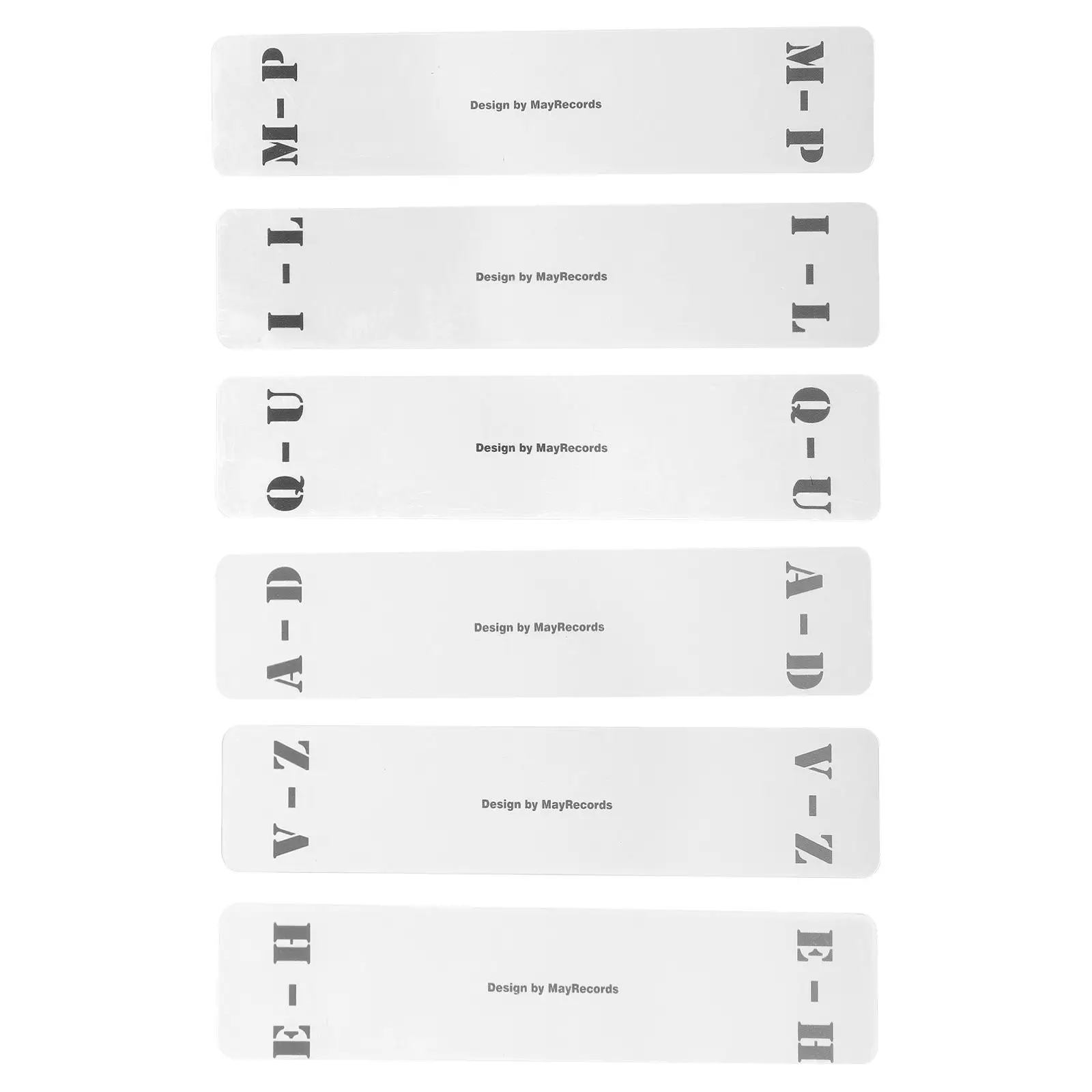 6 pcs Acrylic Record Sorting Card Tabs Vertical Label ganizer for Shelf Storage A Z Disc Divider Index Card
6 pcs Acrylic Record Sorting Card Tabs Vertical Label ganizer for Shelf Storage A Z Disc Divider Index Card