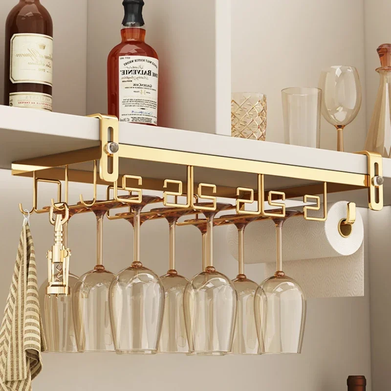 Sophisticated Wine Glass Rack Light Luxury Punch-Free Hanging Storage for Goblets Sleek Desk Organizers
Sophisticated Wine Glass Rack Light Luxury Punch-Free Hanging Storage for Goblets Sleek Desk Organizers