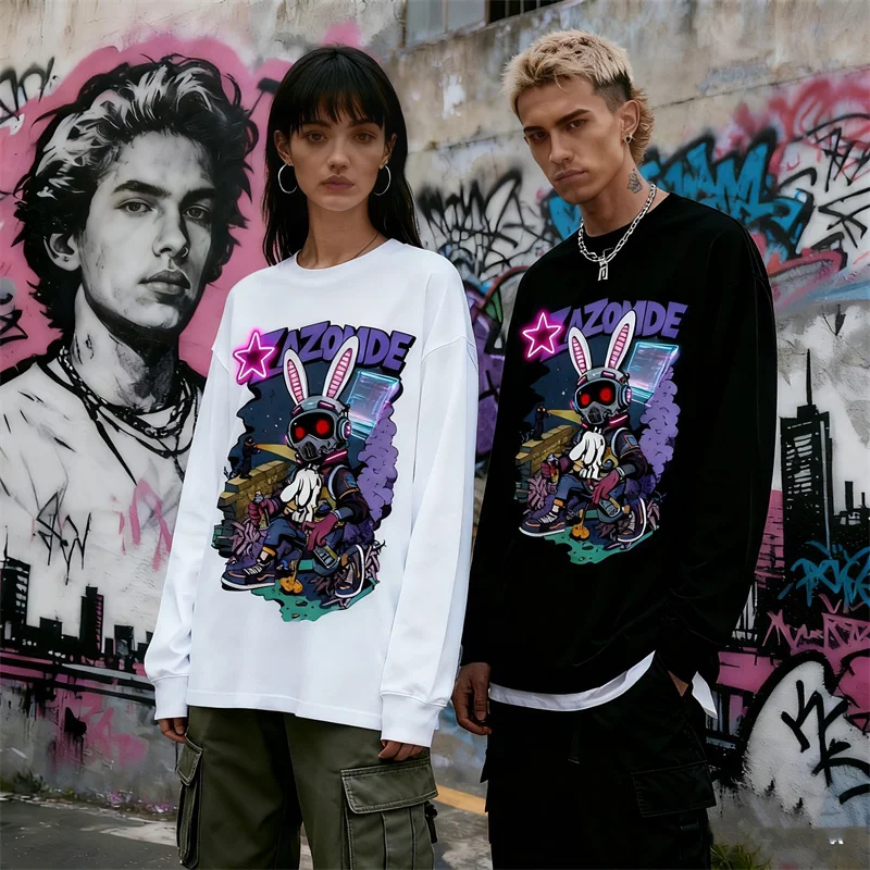 ZAZOMDE Mask Rabbit Graphic Long Sleeve Tee Cotton Comfort Fit Unisex Hip Hop Style Streetwear FashionT Shirts Winter Clothing
ZAZOMDE Mask Rabbit Graphic Long Sleeve Tee Cotton Comfort Fit Unisex Hip Hop Style Streetwear FashionT Shirts Winter Clothing