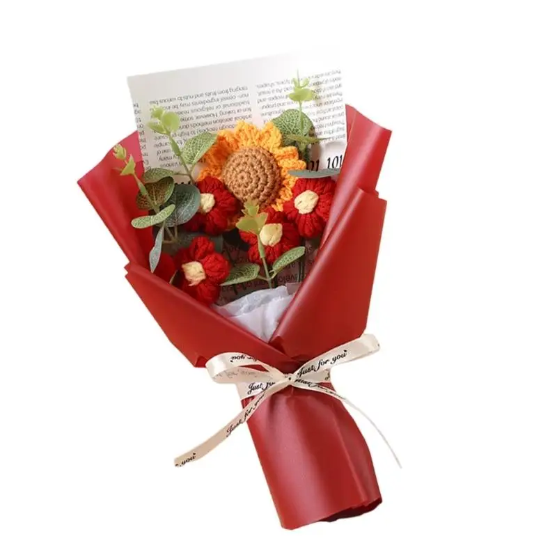 E8BD Hand Knitted Flowers Bouquet Crochet Desk Flower Display Washable Yarn
E8BD Hand Knitted Flowers Bouquet Crochet Desk Flower Display Washable Yarn