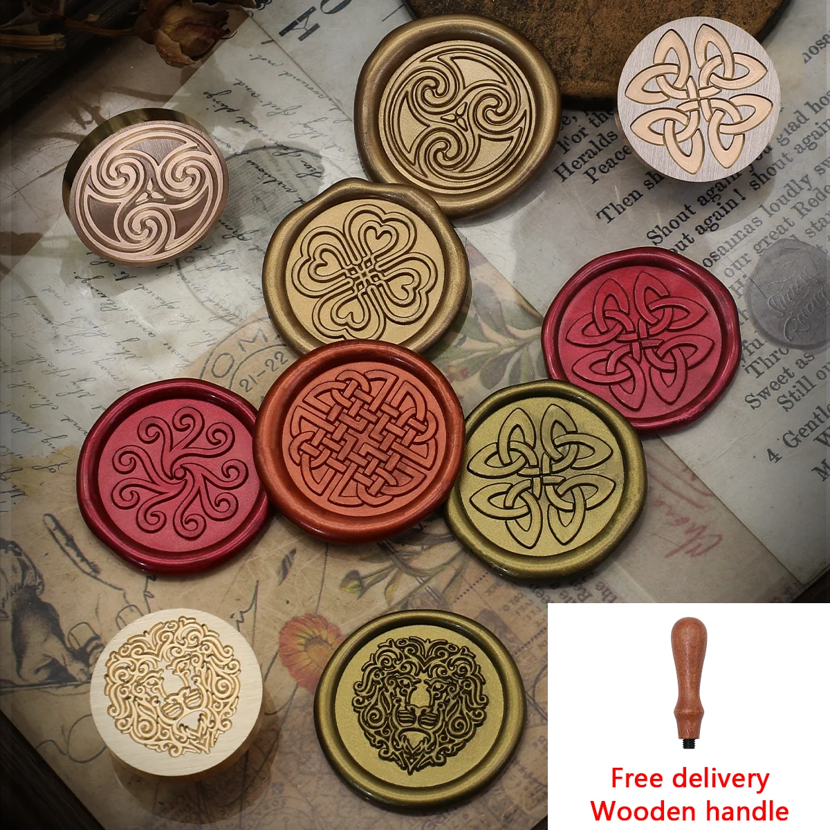 Vintage Solid Brass Wax Seal Stamp Retro Sealing Tool DIY Decor for Envelope Greeting Card Hand Account Stationery Making Stamps
Vintage Solid Brass Wax Seal Stamp Retro Sealing Tool DIY Decor for Envelope Greeting Card Hand Account Stationery Making Stamps