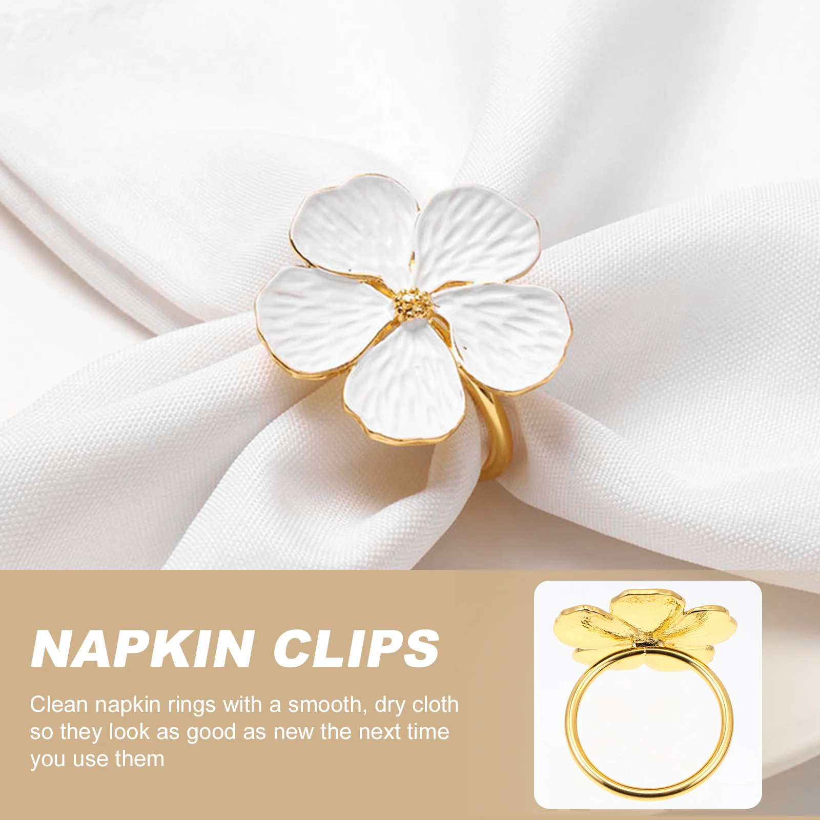 4pcs Napkin Rings Elegant Rose Shape Premium Material Family Gathering Birthday Party Table Decor Serviette Clamps
4pcs Napkin Rings Elegant Rose Shape Premium Material Family Gathering Birthday Party Table Decor Serviette Clamps