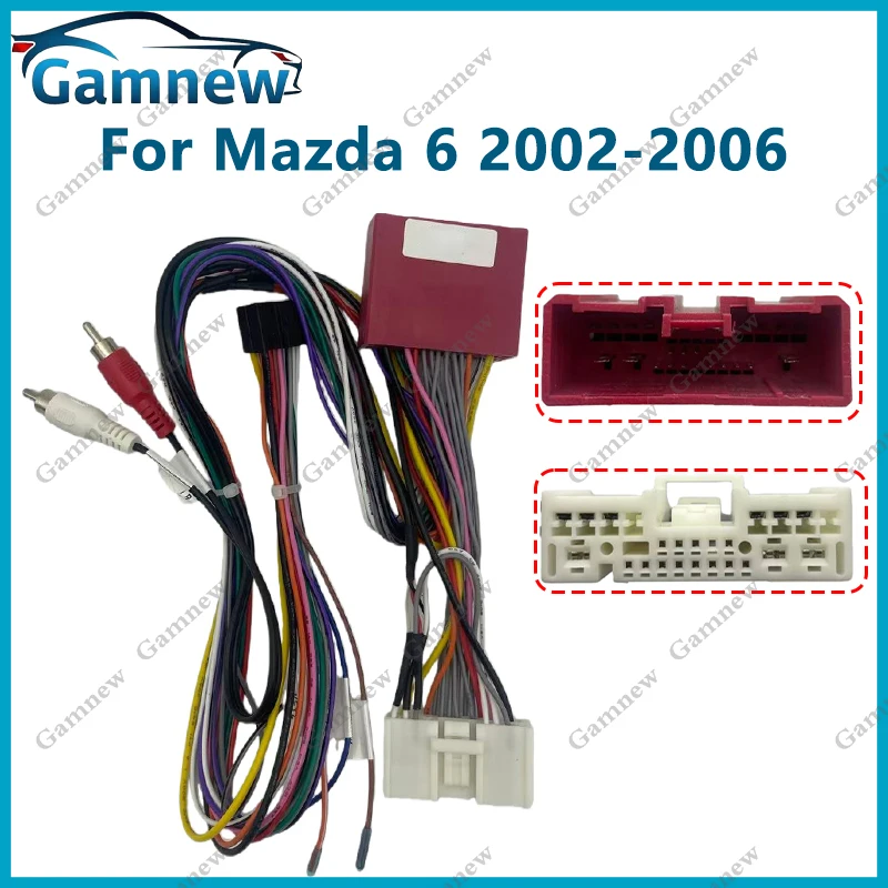 Жгут проводов для автомобильного аудио для Mazda 6 2002-2006, установка на вторичном рынке, 16-контактный стереопровод для CD/DVD
Жгут проводов для автомобильного аудио для Mazda 6 2002-2006, установка на вторичном рынке, 16-контактный стереопровод для CD/DVD