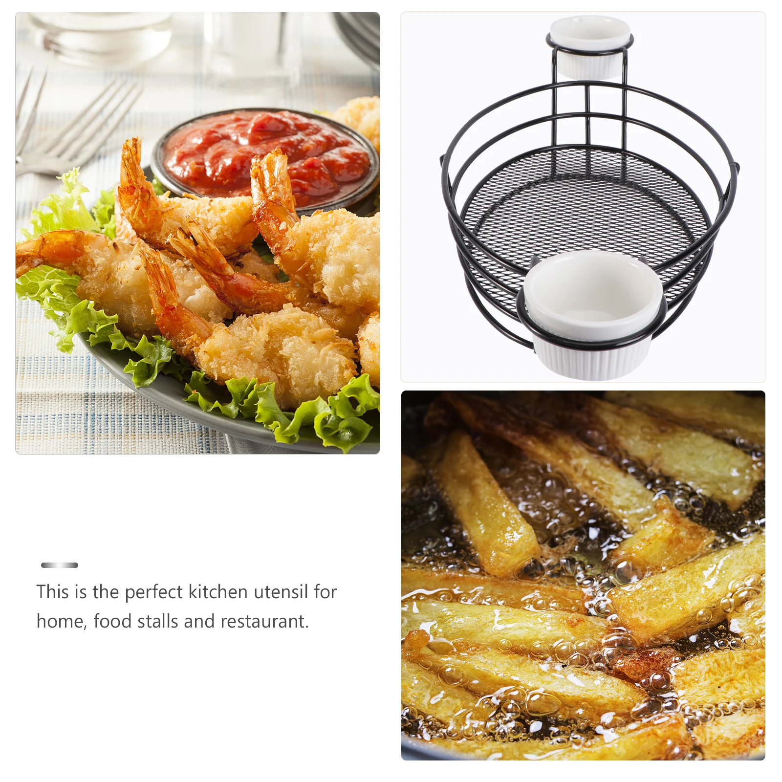 Black Stainless Steel French Fries Basket Round Kitchen Food Holder Chips Serving Container Frying Practical Easy Use Home
Black Stainless Steel French Fries Basket Round Kitchen Food Holder Chips Serving Container Frying Practical Easy Use Home