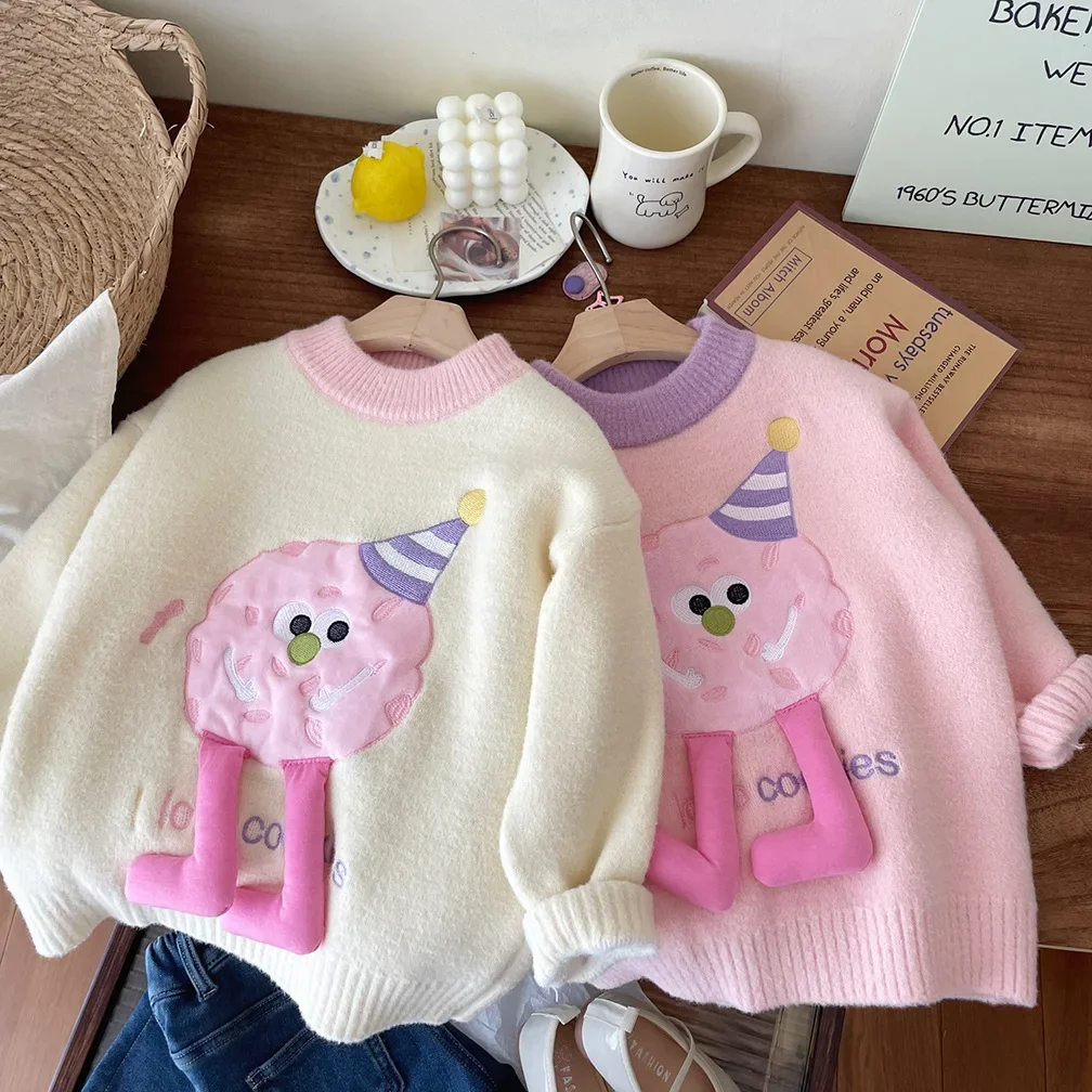 Children's Fleece Thickened Winter Clothes Winter New Cartoon Pullover Warm Knitted Sweater
Children's Fleece Thickened Winter Clothes Winter New Cartoon Pullover Warm Knitted Sweater