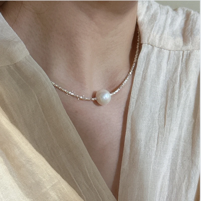 Popular 925 Sterling Silver Fashion Round Pearl Necklace For Women Fine Jewelry Wedding Party Birthday Gift
Popular 925 Sterling Silver Fashion Round Pearl Necklace For Women Fine Jewelry Wedding Party Birthday Gift