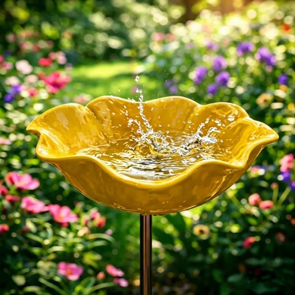 Handcrafted Metal Flower Garden Stake Ground Insert Iron Floral Sculpture Bee Watering Station UV Resistant Wavy Curved Petal
Handcrafted Metal Flower Garden Stake Ground Insert Iron Floral Sculpture Bee Watering Station UV Resistant Wavy Curved Petal