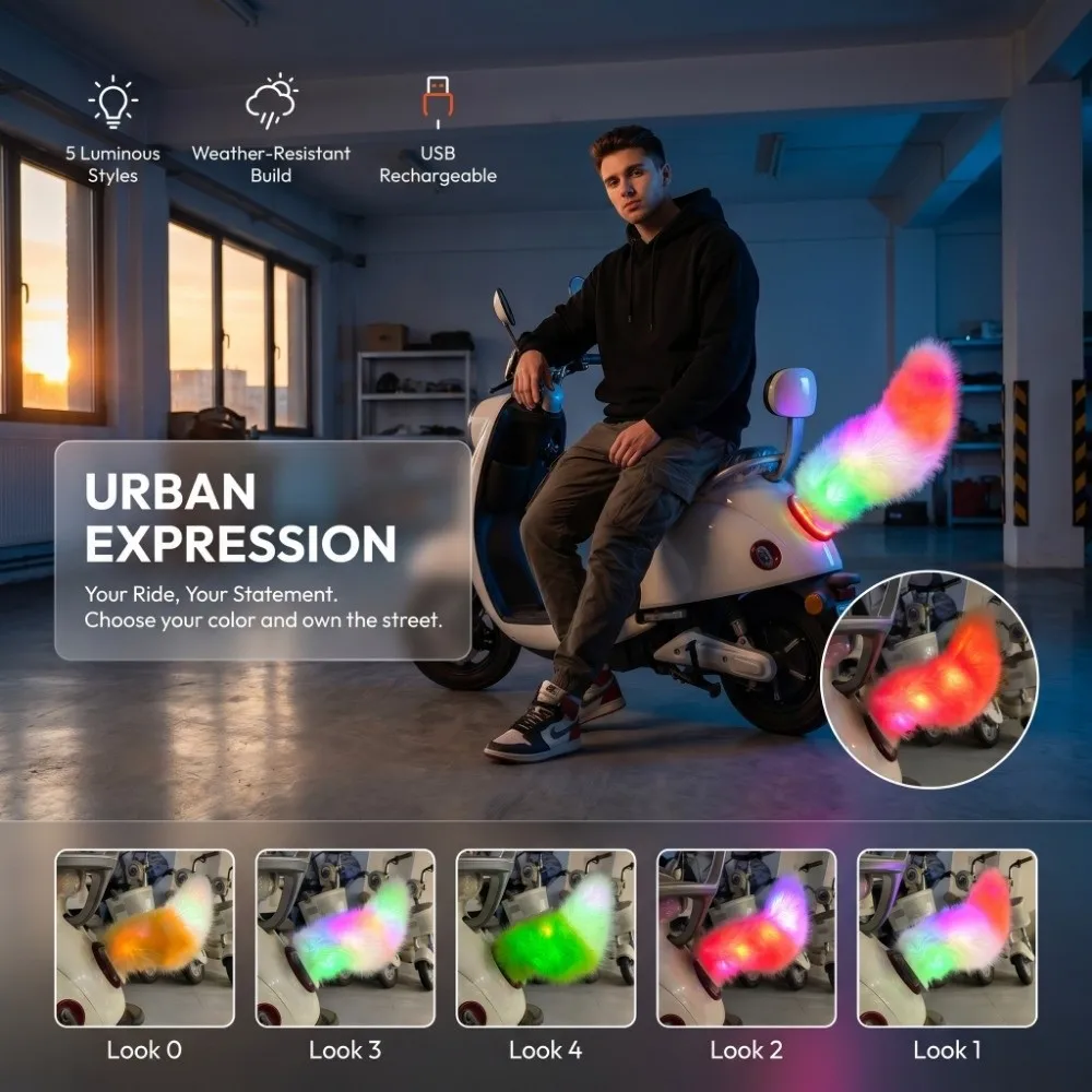 Colorful Lights LED Electric Car Tail Collision Protection Tail Electric Tail Device Self-adhesive Rechargeable
Colorful Lights LED Electric Car Tail Collision Protection Tail Electric Tail Device Self-adhesive Rechargeable