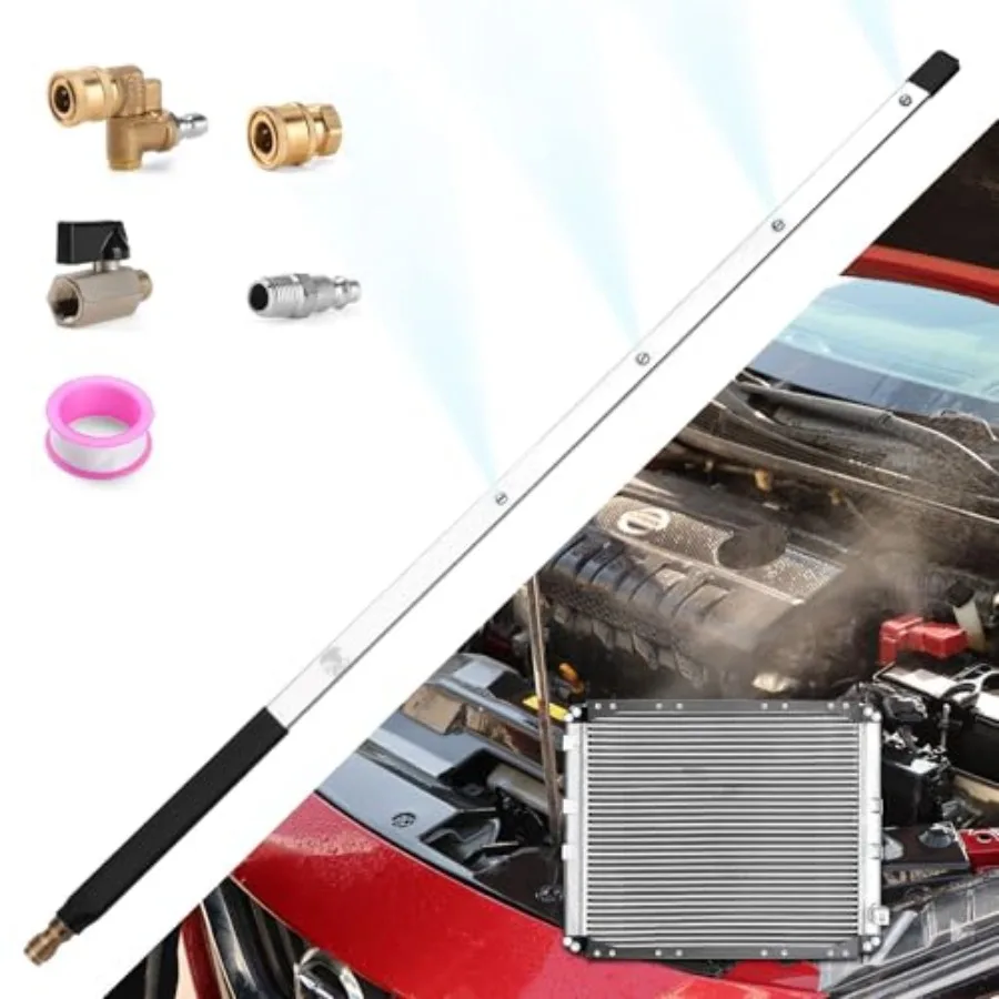 Pressure Washer Wand for Car Radiator Cleaning Tools Dual-Use Radiator Cleaner Wands for Pressure Washer and Pressure Air Pump
Pressure Washer Wand for Car Radiator Cleaning Tools Dual-Use Radiator Cleaner Wands for Pressure Washer and Pressure Air Pump