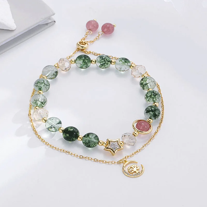 Green Ghost Strawberry Crystal Thousand Paper Crane Bracelet Gift for Girlfriend
Green Ghost Strawberry Crystal Thousand Paper Crane Bracelet Gift for Girlfriend